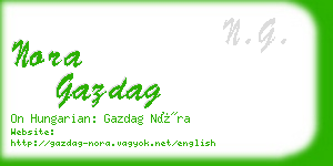 nora gazdag business card